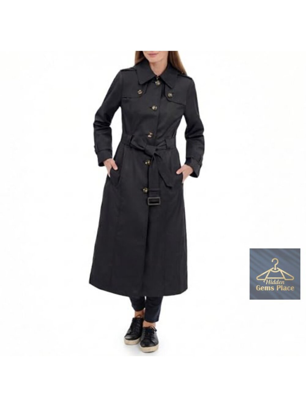 Women's Trench Coat Single Breasted Water Resistant Cotton Blend